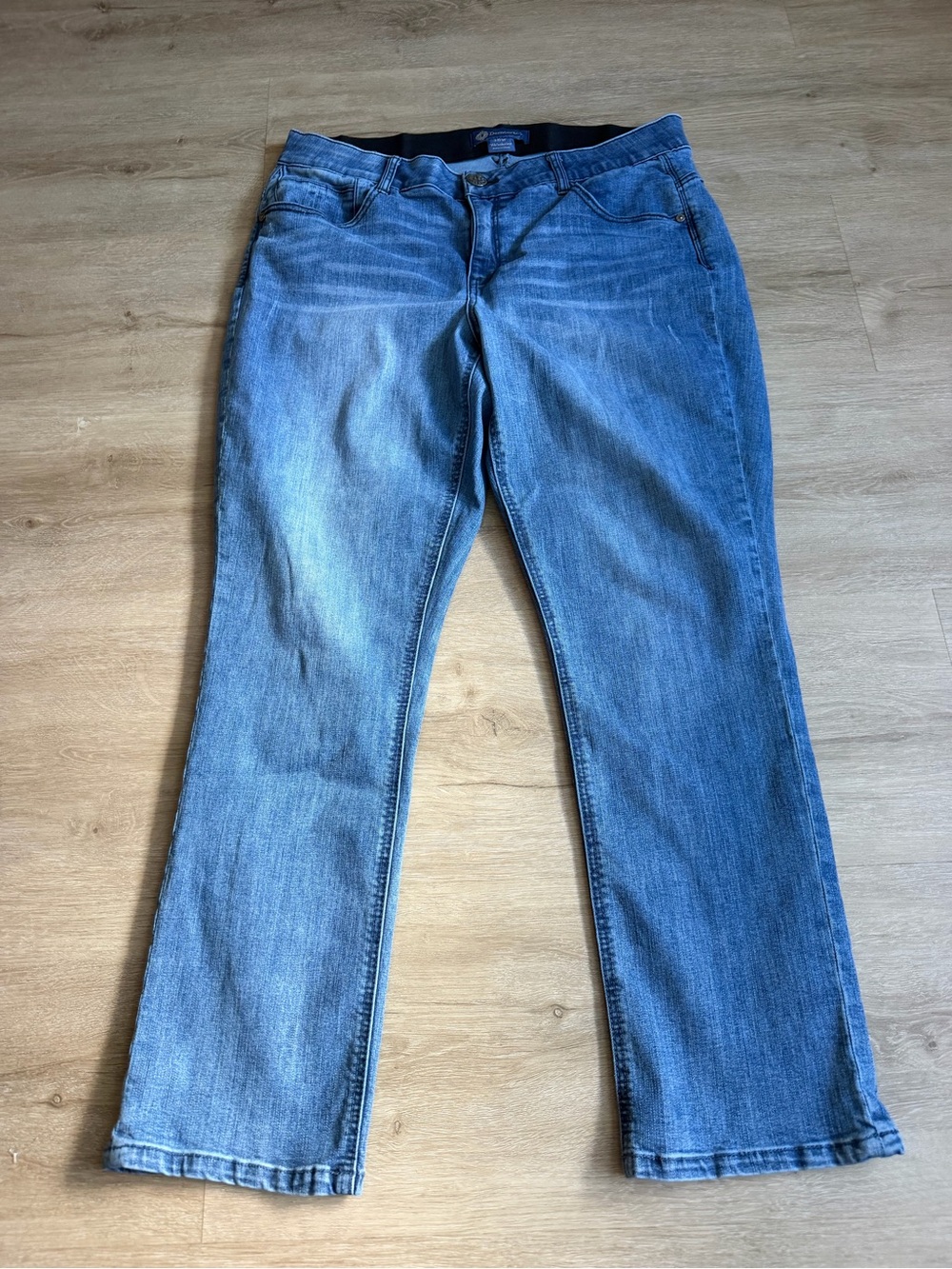 Democracy Ab-Solution High Rise Ankle Straight Jeans Light Wash Plus SZ 16W